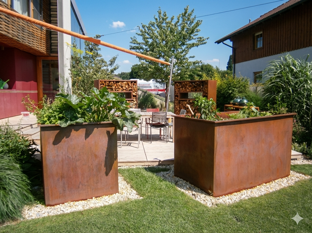 cortenstahl-blumentröge-sichtschutz